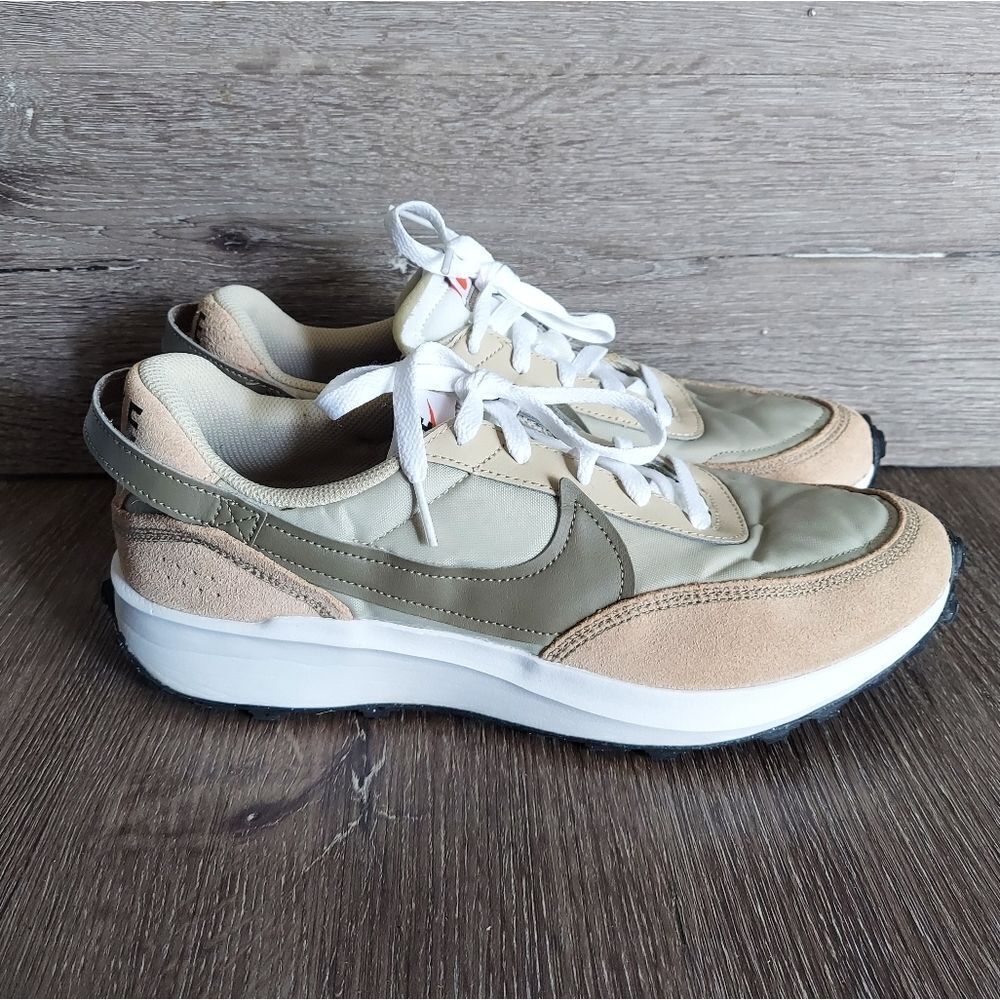 NIKE Waffle Debut Men's Shoes Size 9.5 - Light Stone Olive